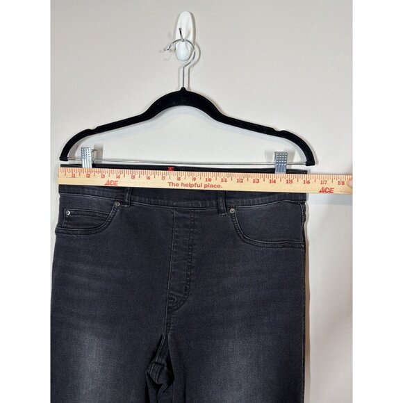 Spanx Black Skinny Jeans Women’s Large Tall Stretch Fit Comfort Denim Pull On - Picture 5 of 7